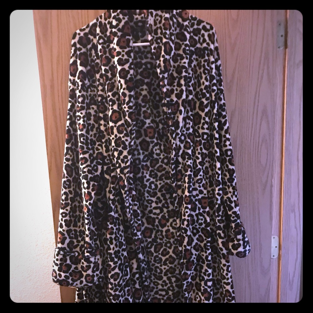 Cheetah print robe